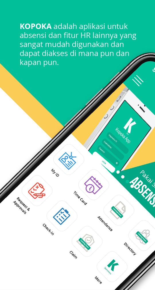 Tampilan aplikasi mobile Kopoka